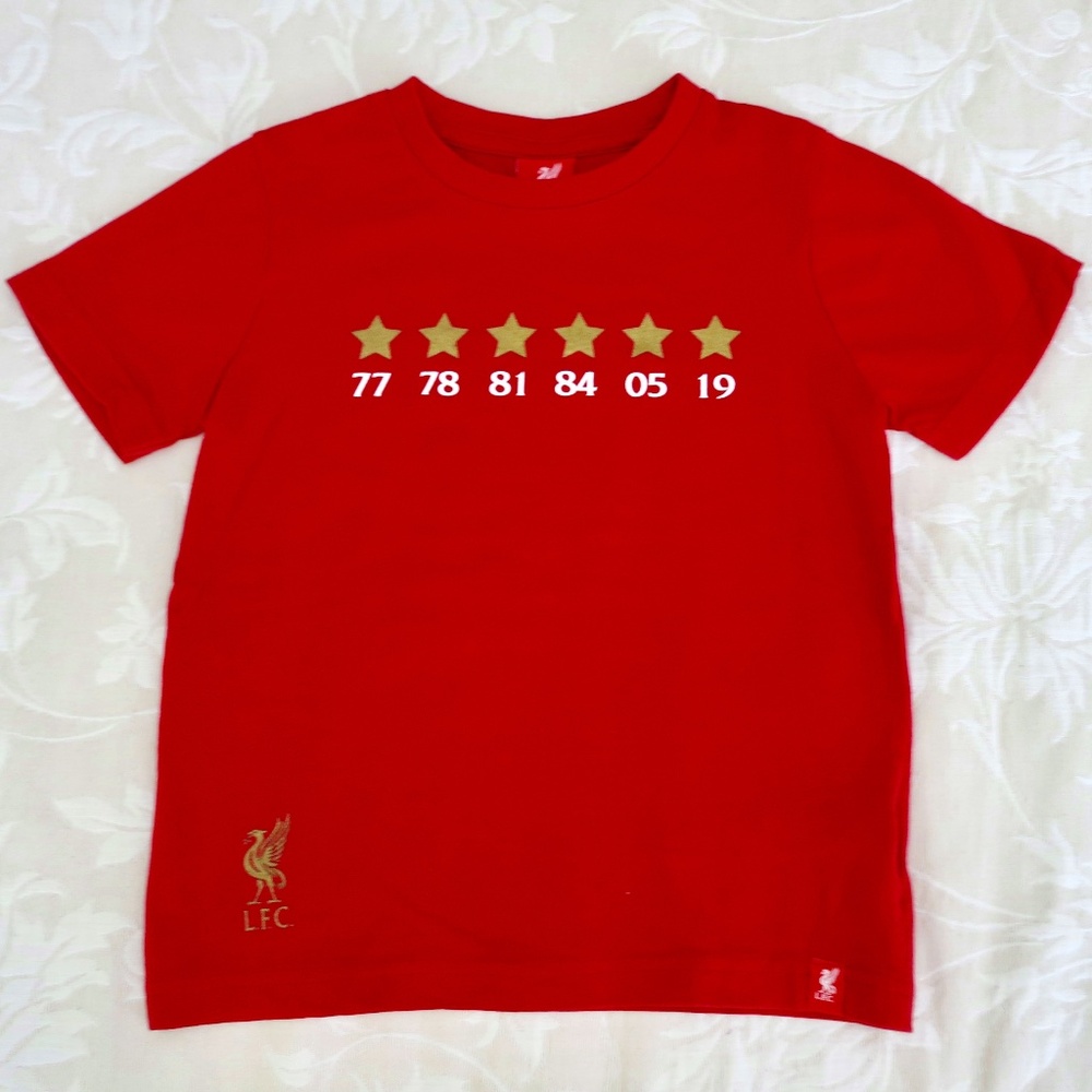 LFC (Liverpool Football Club) Red Tee Shirt Size 5-6 100% Cotton